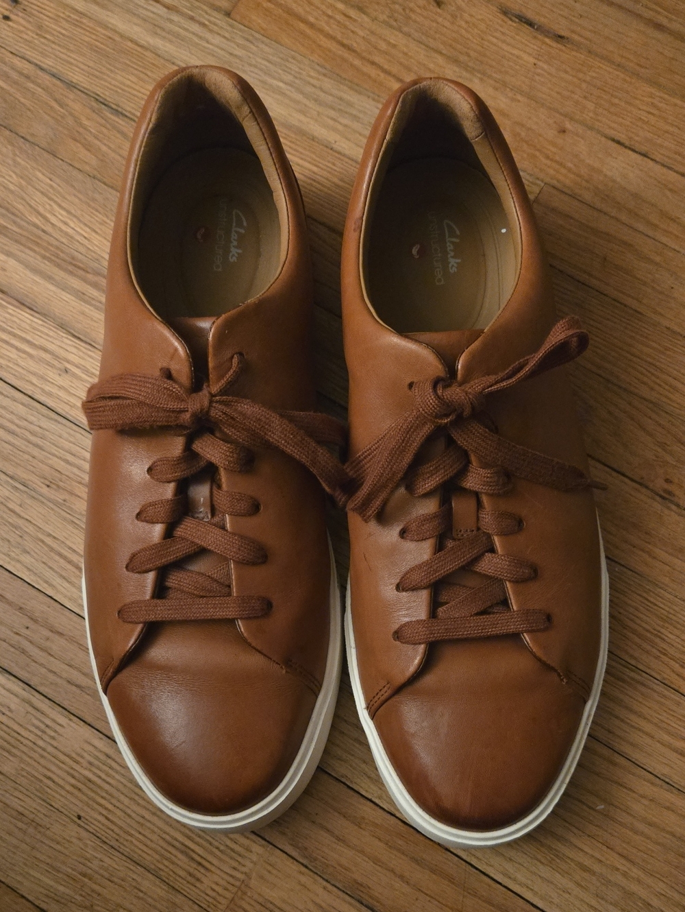 Clarks UnCosta Men’s Brown Leather Lace-Up Sneakers 11W
